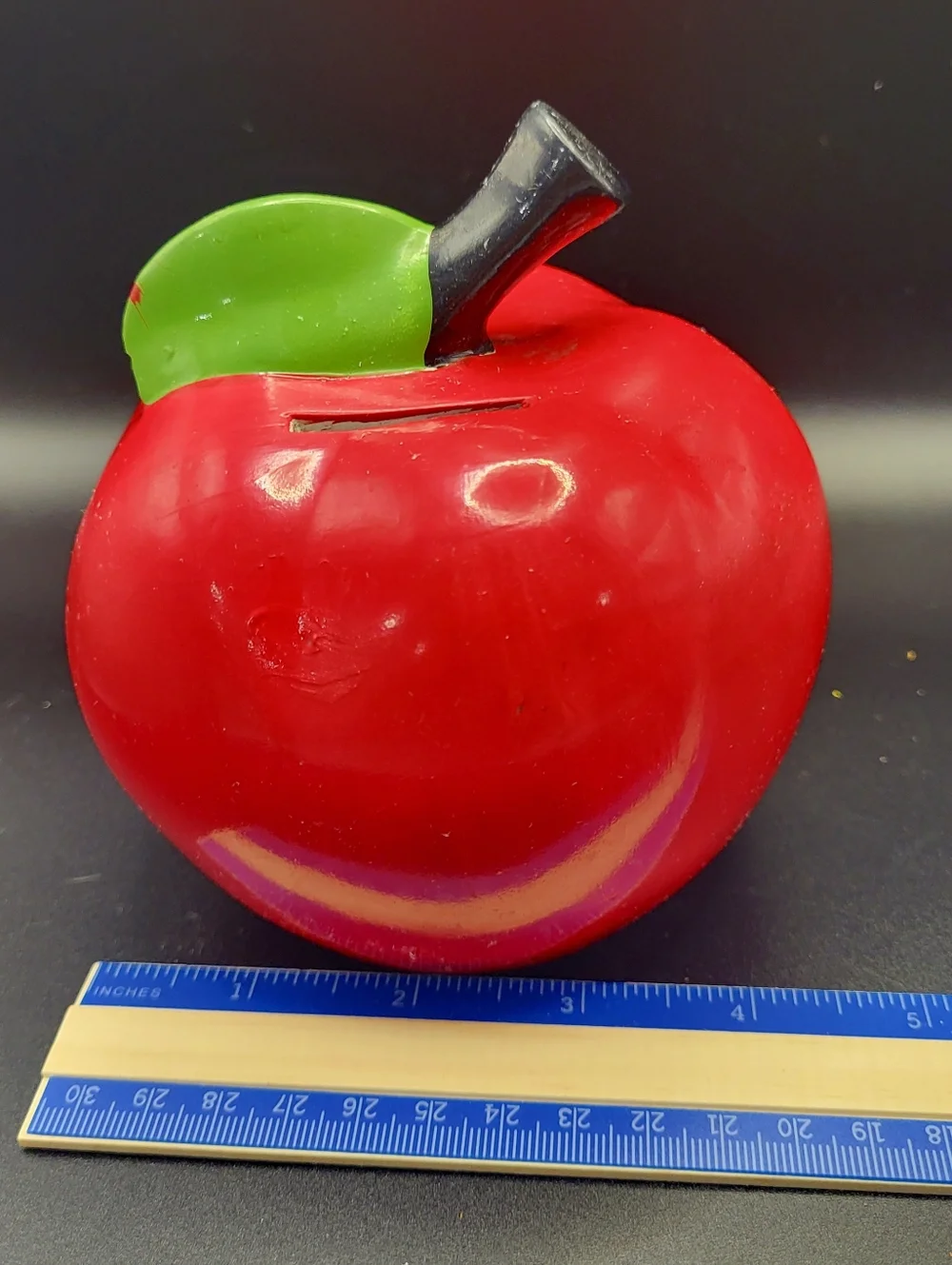 Vintage New York Apple Coin Bank Paradies Collection Made In Taiwan